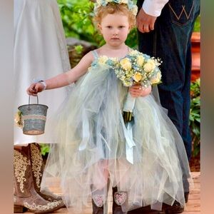 Cupcake Flowergirl Party layered Tulle Dress